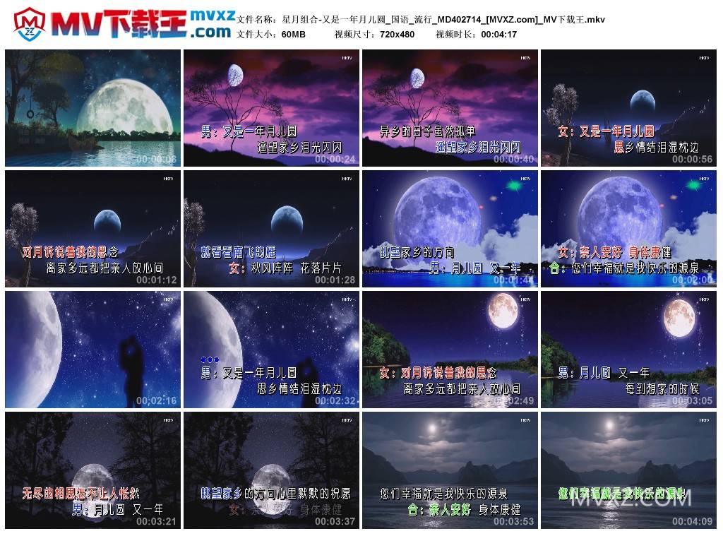星月组合-又是一年月儿圆_国语_流行_MD402714